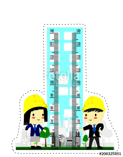 Kids Height Chart With High Tower And Engineer,ecosystemcartoon 393x500 Kids Height Chart With High Tower And Engineer,ecosystemcartoon