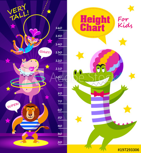 Kids Height Chart Vector Illustration With Cartoon Circus Artists 460x500 Kids Height Chart Vector Illustration With Cartoon Circus Artists