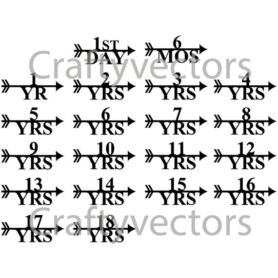 Arrow Height Markers Right Facing Vector Etsy 570x570 Arrow Height Markers Right Facing Vector Etsy