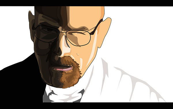 600x380 Walter White Aka Heisenberg On Vector On Pantone Canvas Gallery