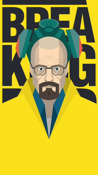 324x576 Breaking Bad Heisenberg Vector Artwork Iphone Wallpaper