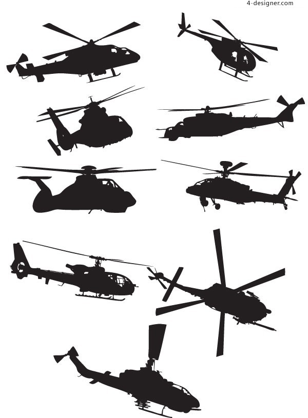 Helicopter Silhouette Vector