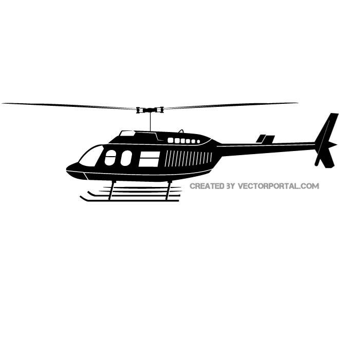 660x660 Helicopter Silhouette Vector