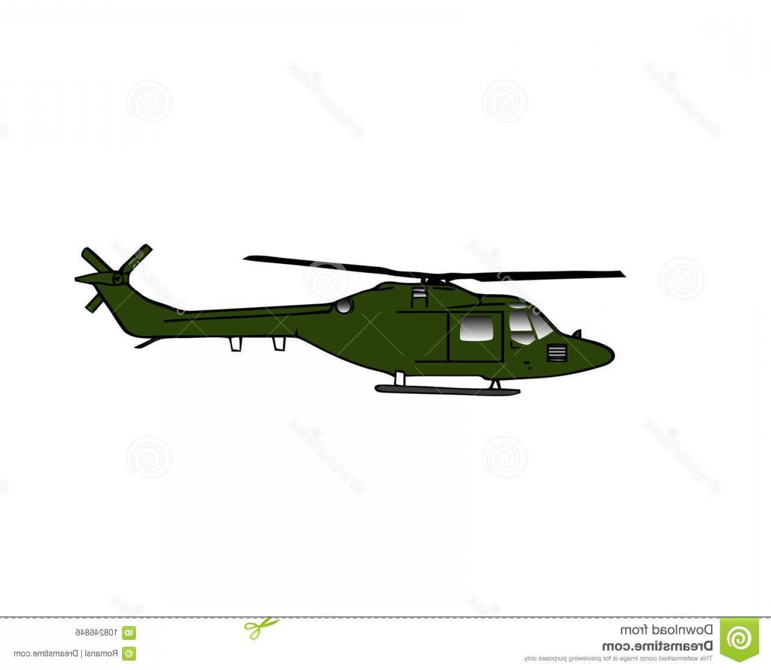 1560x1356 Helicopter Silhouette Isolated Black Green Colors Vector Military
