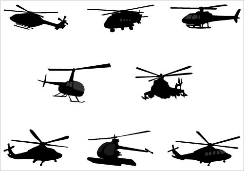 501x351 Helicopter Silhouette Vector Graphics Silhouette Clip Art