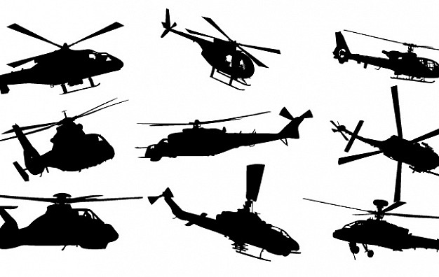 626x396 Helicopter Silhouettes Vectors, Photos And Free Download