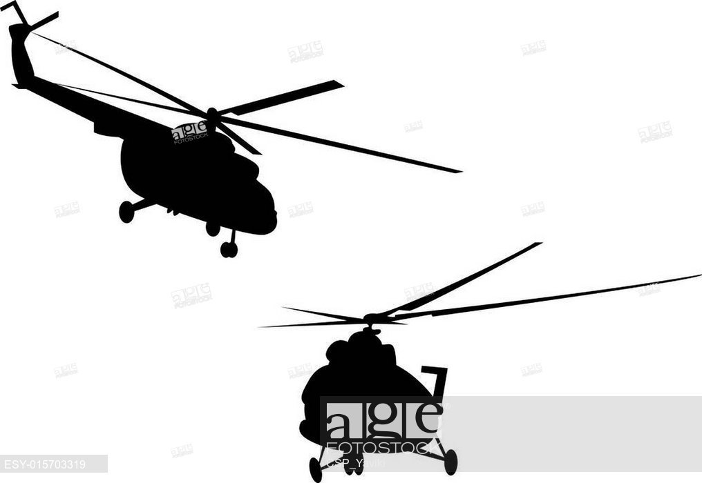 1016x700 Helicopter Silhouette, Stock Vector, Vector And Low Budget Royalty