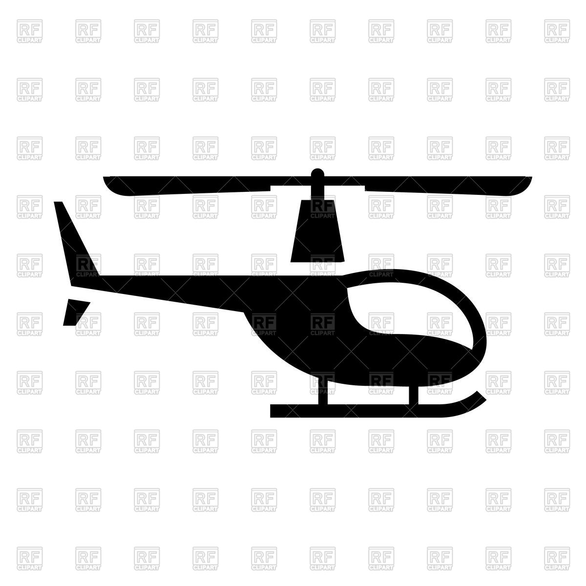 1200x1200 Silhouette Of Helicopter Vector Image Of Signs, Symbols, Maps