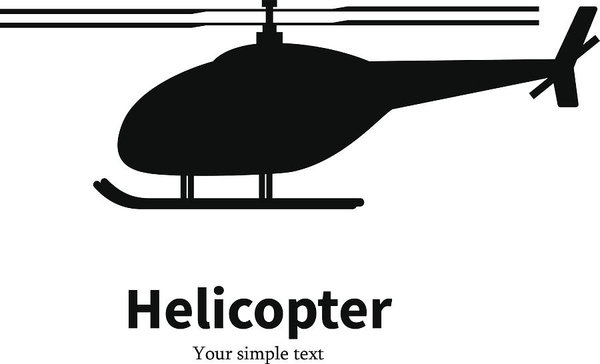 Helicopter Silhouette Vector at Vectorified.com | Collection of ...