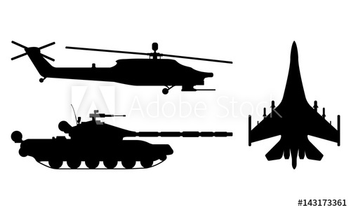 500x300 Fighter Aircraft, Tank, Helicopter Silhouette Military Equipment