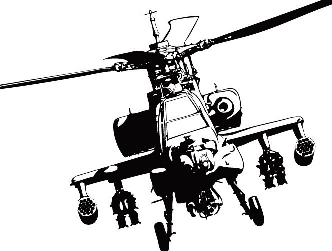 663x501 Free Vector Apache Helicopter Gunships Silhouette