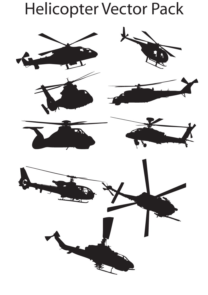 877x1242 Helicopter Vector Pack