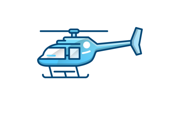 580x373 Helicopter Vector Icon Graphic