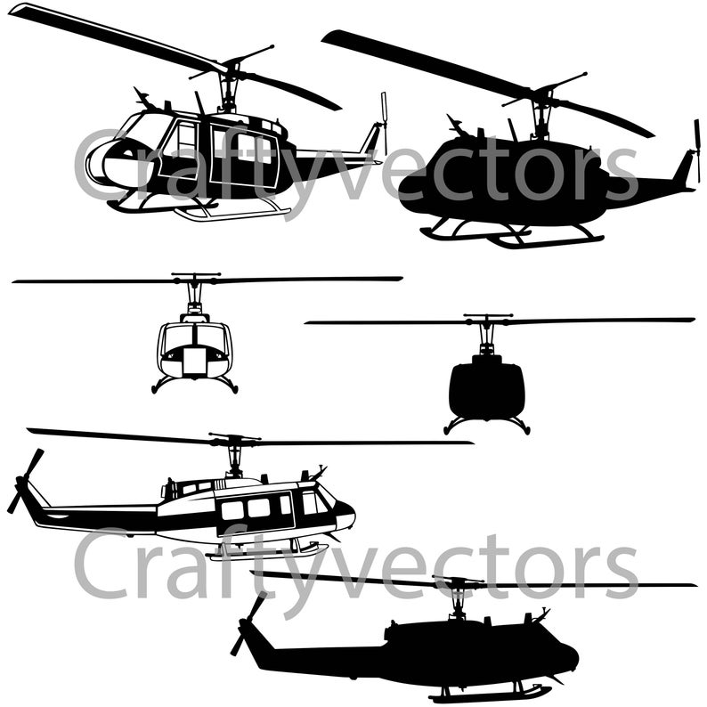 794x794 Bell Huey Helicopter Vector Etsy