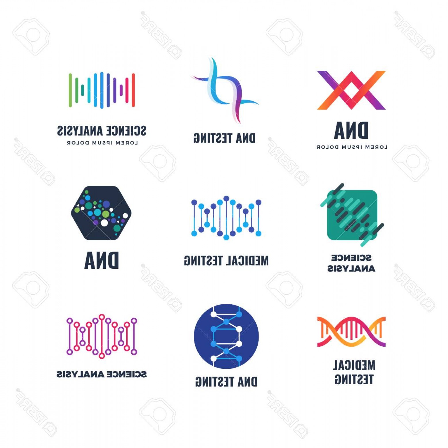 1558x1560 Photostock Vector Dna Code Biotech Vector Science Genetics Logo