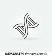 180x195 Free Art Print Of Dna Double Helix Sketch Doodle Style Genetic