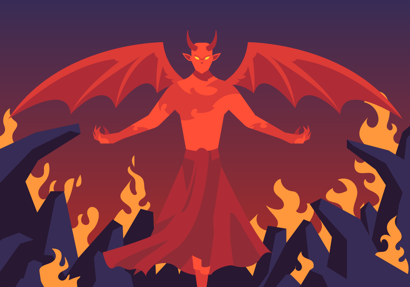 1400x980 Hell Free Vector Art