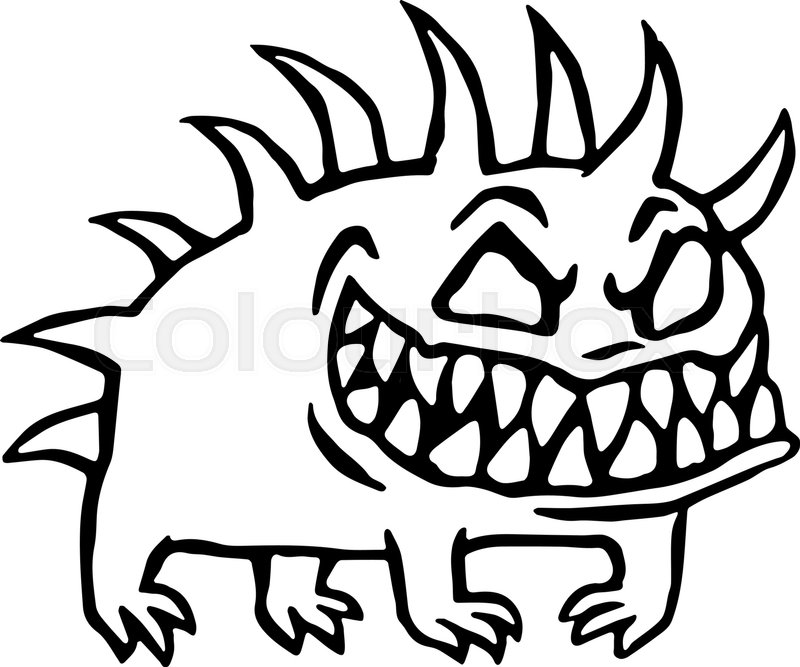 800x667 Small Dog From Hell Cute Monster Stock Vector Colourbox