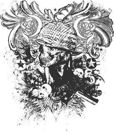 387x450 War Is Hell Vector Illustration Royalty Free Vector Graphics