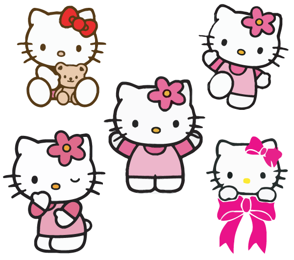 600x530 Free Hello Kitty Vectors Free Vectors Hello Kitty Crafts