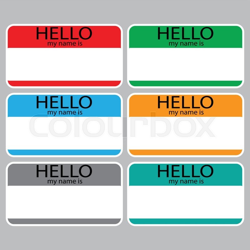 Hello My Name Is Sticker Sign Badge Stock Vector Colourbox 800x800 Hello My Name Is Sticker Sign Badge Stock Vector Colourbox