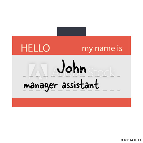 Red Flat Design Hello My Name Is Badge, Isolated Vector 500x500 Red Flat Design Hello My Name Is Badge, Isolated Vector