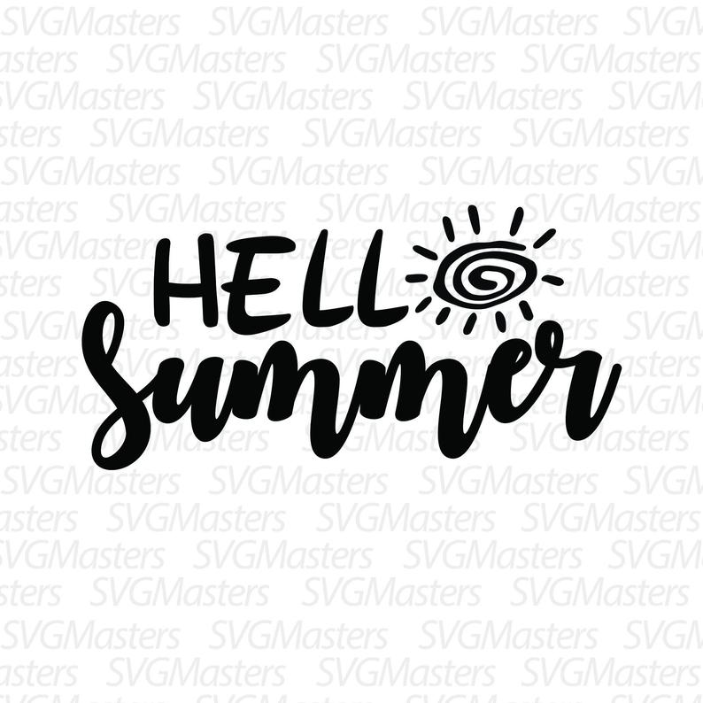 794x794 Hello Summer Beach Summer Vector Digital Clipart For Etsy
