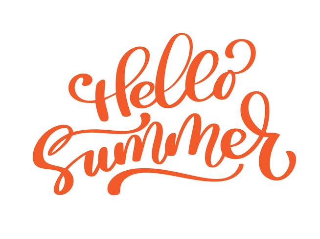 654x490 Hello Summer Vector Handwritten Illustration