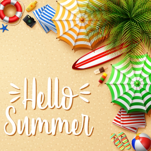 500x500 Hello Summer Vector Graphics Free Download