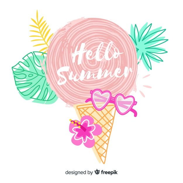 626x626 Hello Summer Vector Free Download Summer Illustration