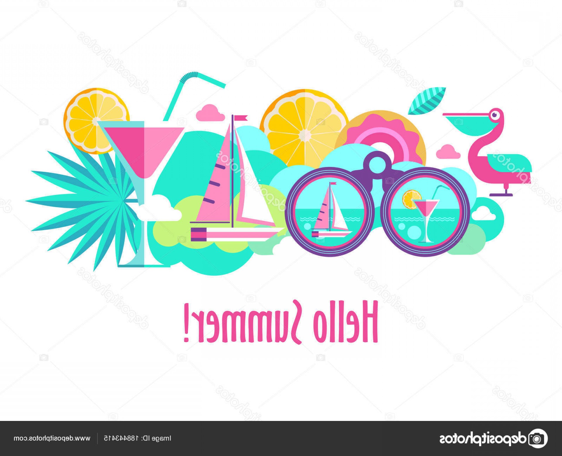 1920x1560 Stock Illustration Hello Summer Vector Clipart Cqrecords