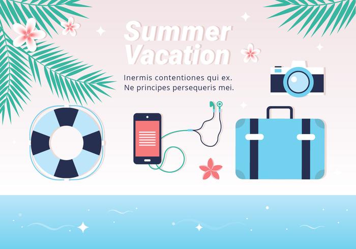 700x490 Free Hello Summer Vector Background