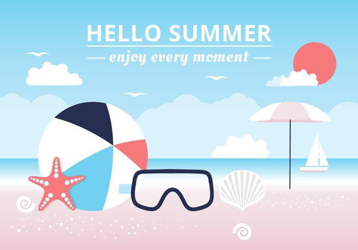 700x490 Free Hello Summer Vector Background Free Graphics