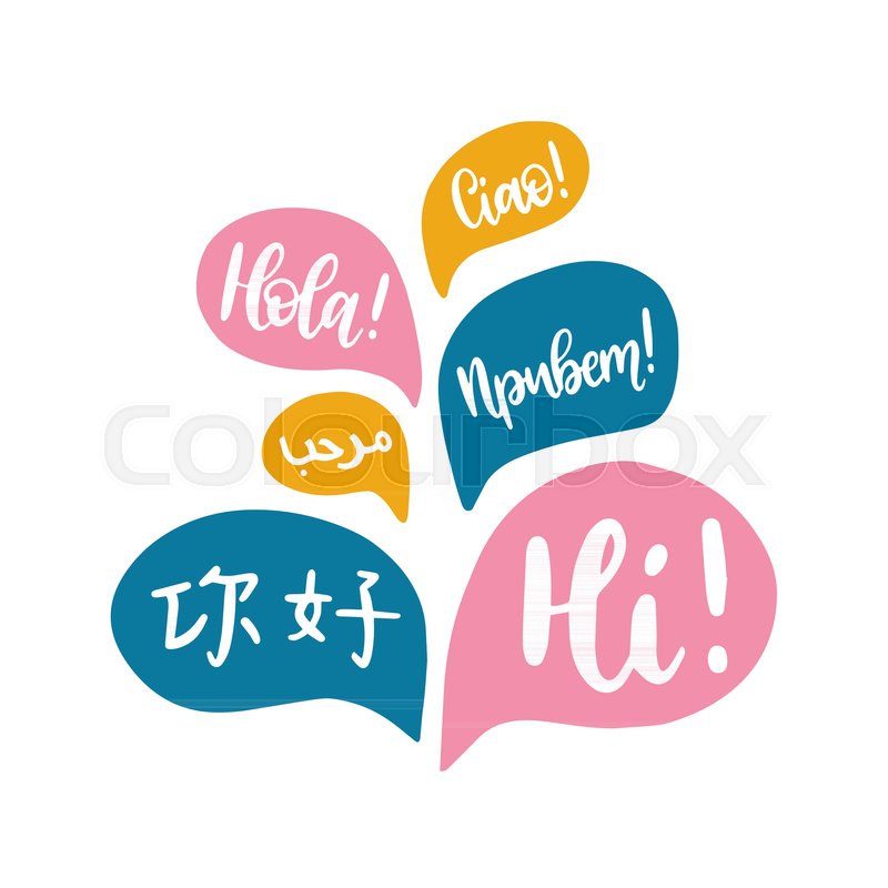 800x800 Hello, Vector Calligraphy Hand Stock Vector Colourbox