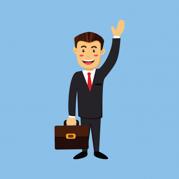 626x626 Business Man Professional Marketing Say Hello Vector Premium