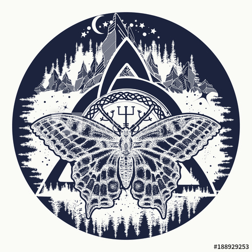 500x500 Scandinavian Symbols Of Vikings, Travelers, Mascot Celtic Tattoo