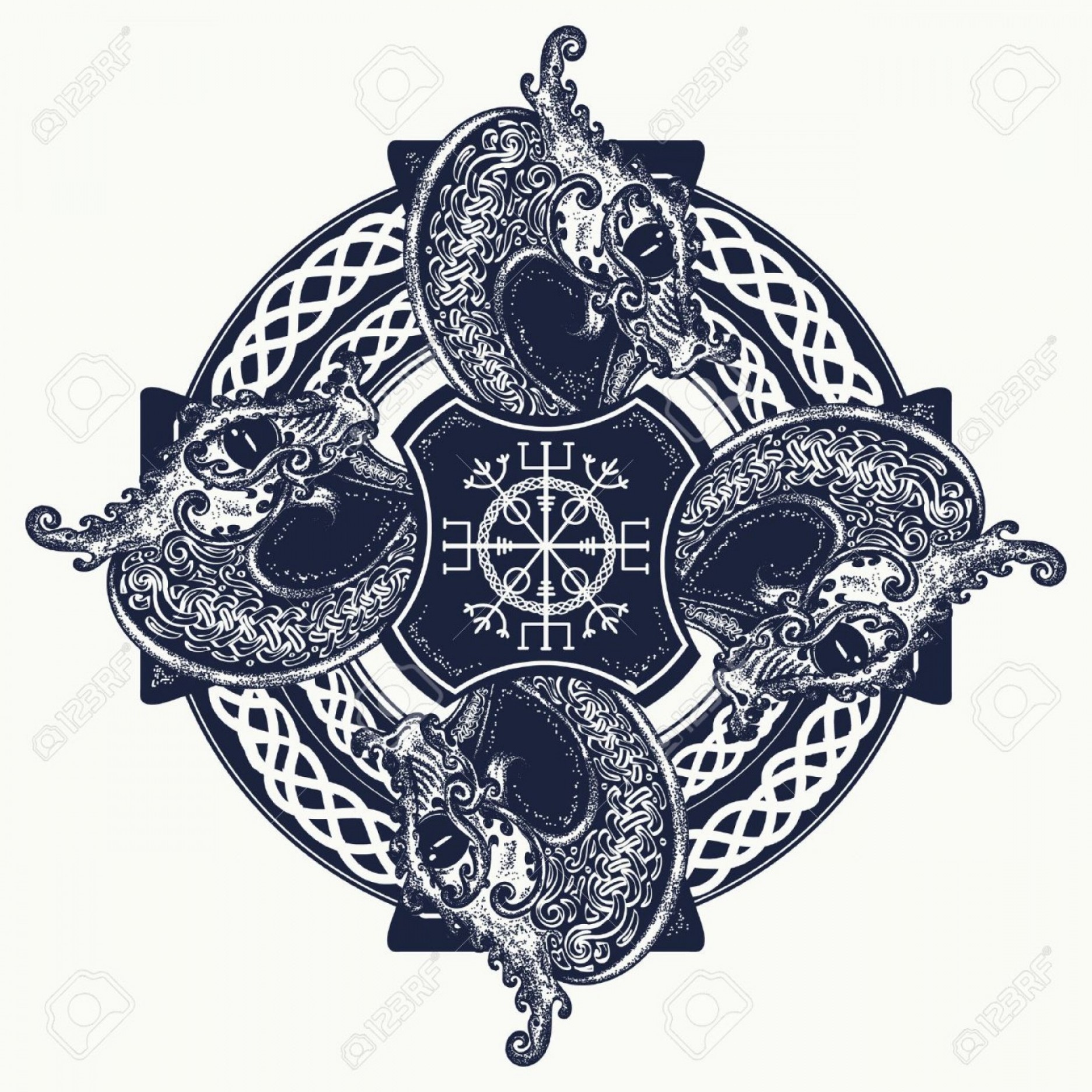 1872x1872 Celtic Cross Vector Logo Art Hoodamath