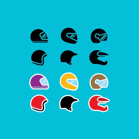 490x490 Motorcycle Helmet Vector Icons