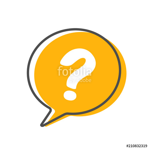 500x500 Question Mark Icon Help Speech Bubble Isolated On White