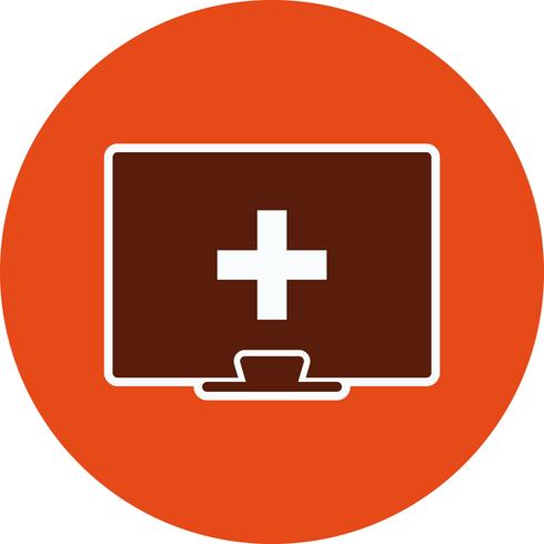 490x490 Vector Online Medical Help Icon