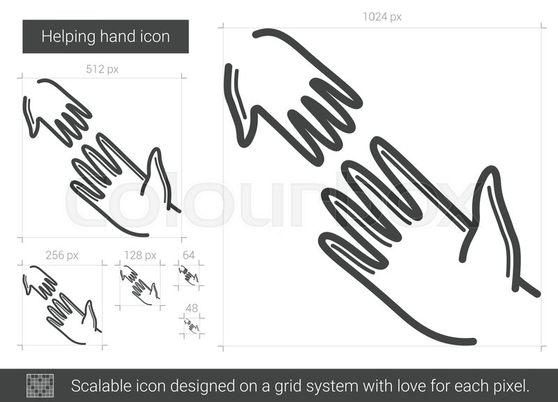 Helping Hand Vector Line Icon Isolated Stock Vector Colourbox 800x576 Helping Hand Vector Line Icon Isolated Stock Vector Colourbox