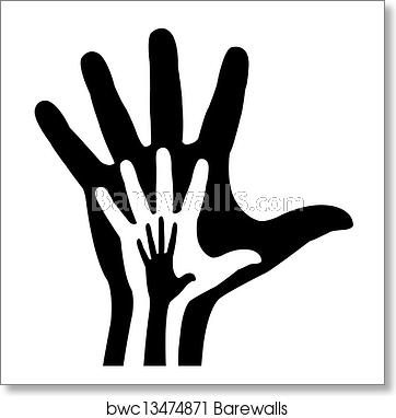 Helping Hands Vector Illustration Art Print Barewalls Posters 362x382 Helping Hands Vector Illustration Art Print Barewalls Posters