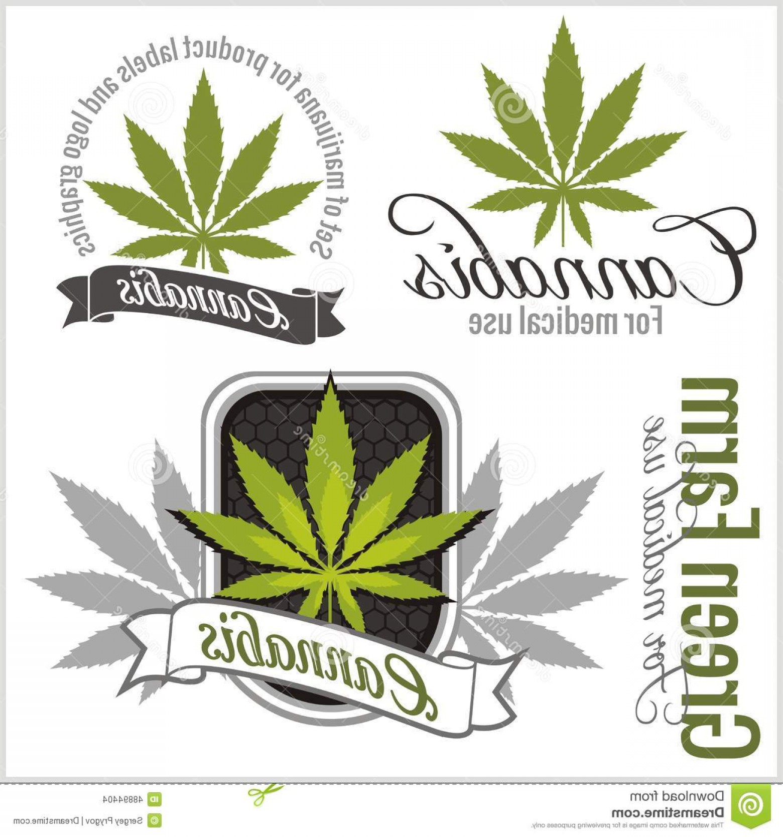 1560x1668 Stock Illustration Marijuana Cannabis Medical Use Vector Set