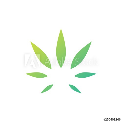 500x500 Cannabis Leaf Hemp Logo Vector Icon Illustration