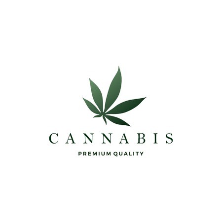 450x450 Cannabis Leaf Logo Vector Icon Royalty Free Vector Graphics