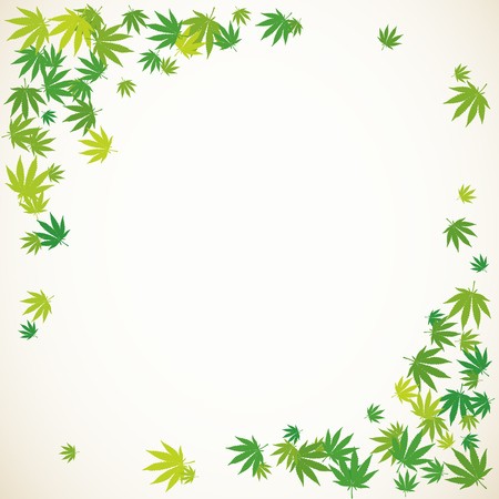 450x450 Marijuana Leaves Blank Frame Hand Drawn Narcotic Cannabis Border
