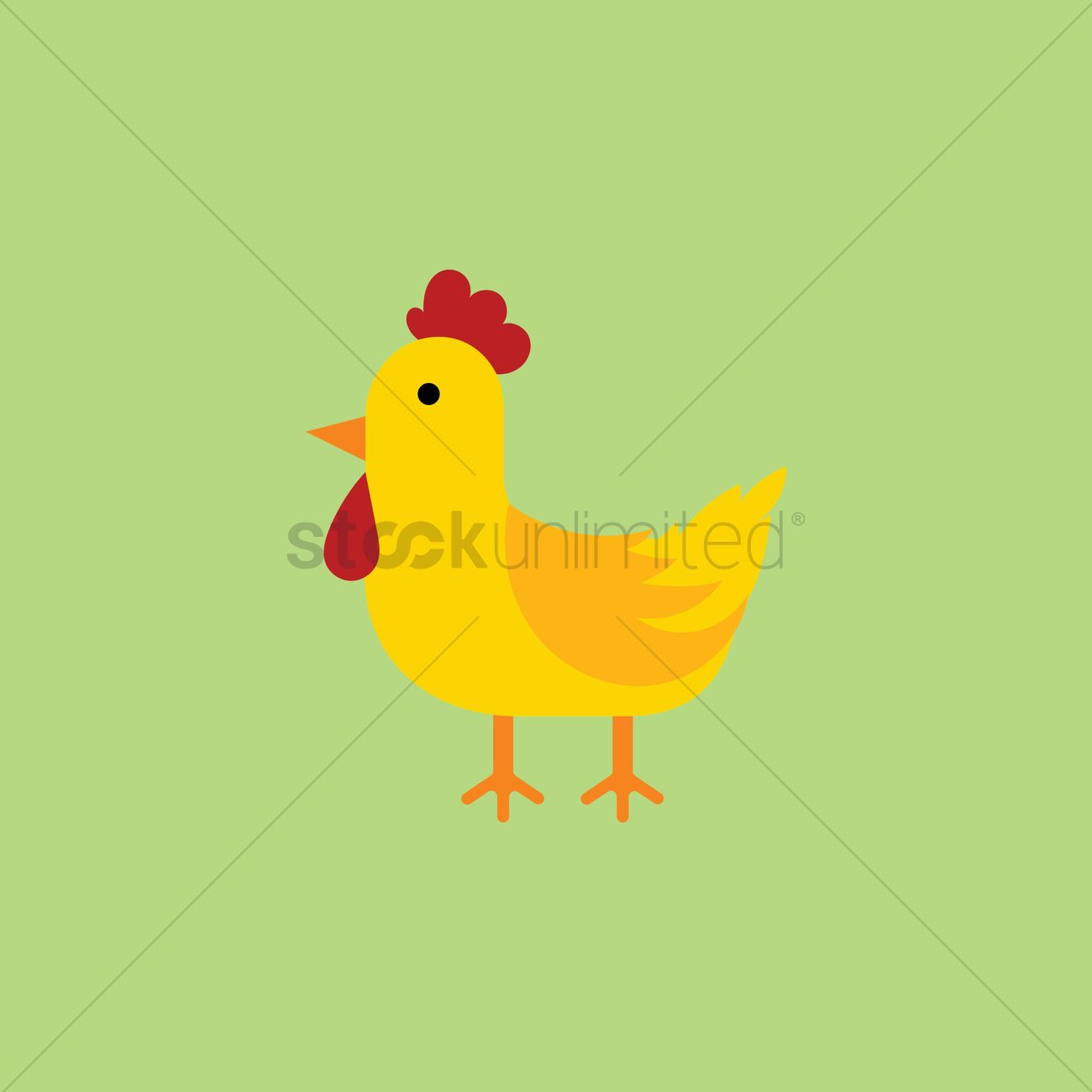 1300x1300 Hen Vector Image