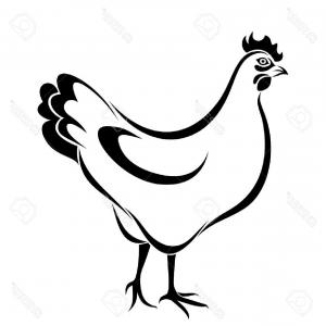 300x300 Photostock Vector Hen Vector Black Silhouette Createmepink