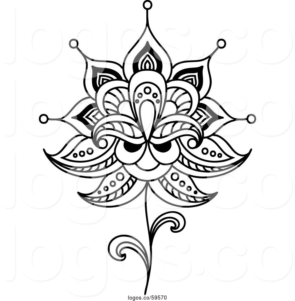 Logo Of Black And White Henna Flower 1024x1044 Logo Of Black And White Henna Flower
