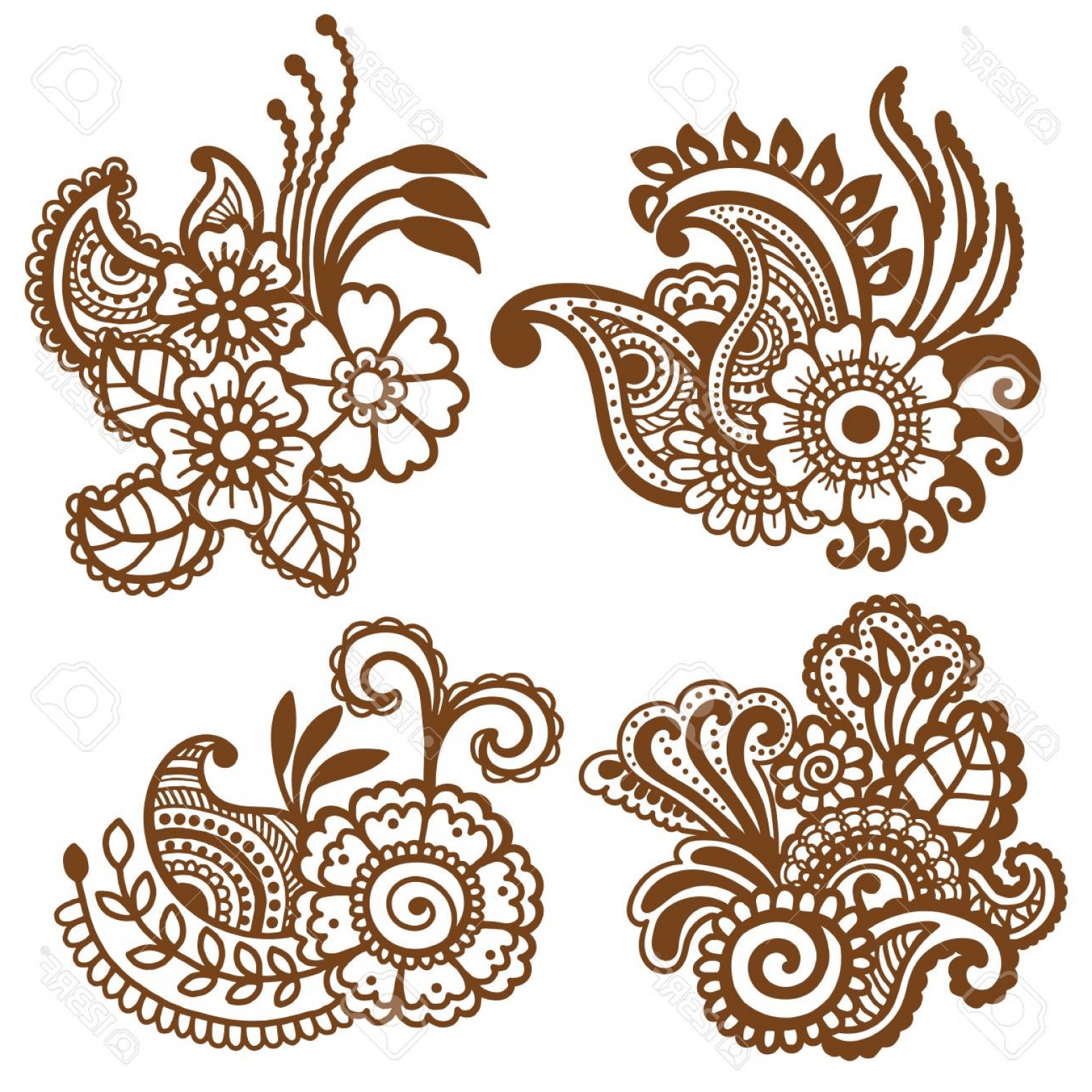 1560x1560 Photostock Vector Mehndi Design Collection Of Patterns Vector